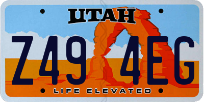 UT license plate Z494EG