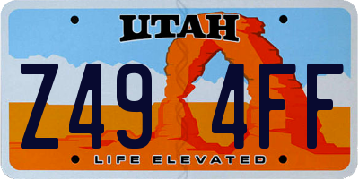 UT license plate Z494FF
