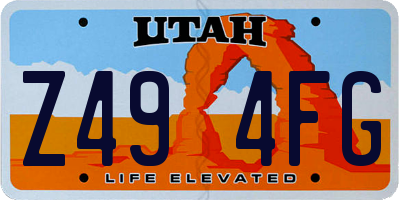 UT license plate Z494FG