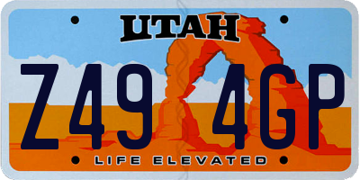 UT license plate Z494GP
