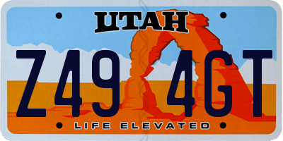 UT license plate Z494GT