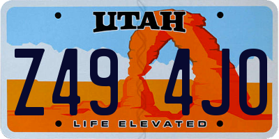 UT license plate Z494JO