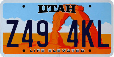 UT license plate Z494KL