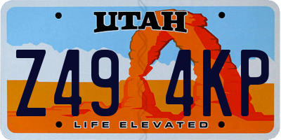 UT license plate Z494KP