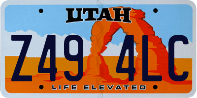 UT license plate Z494LC