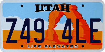 UT license plate Z494LE