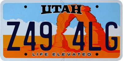 UT license plate Z494LG