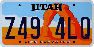 UT license plate Z494LQ