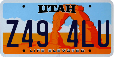 UT license plate Z494LU