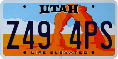 UT license plate Z494PS