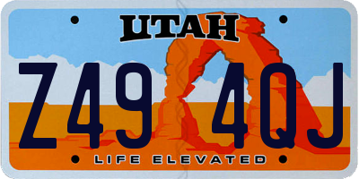 UT license plate Z494QJ