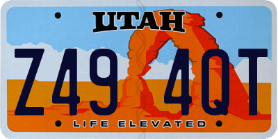 UT license plate Z494QT