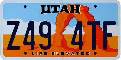 UT license plate Z494TF
