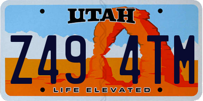 UT license plate Z494TM