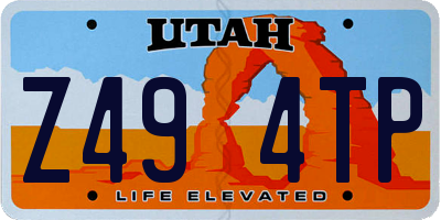 UT license plate Z494TP