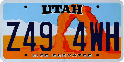 UT license plate Z494WH