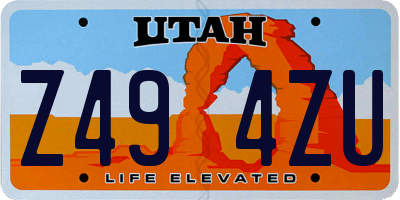 UT license plate Z494ZU
