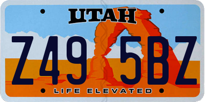 UT license plate Z495BZ