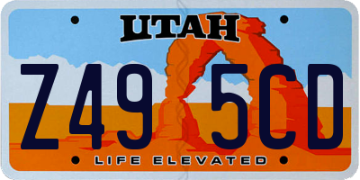 UT license plate Z495CD