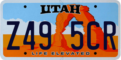 UT license plate Z495CR