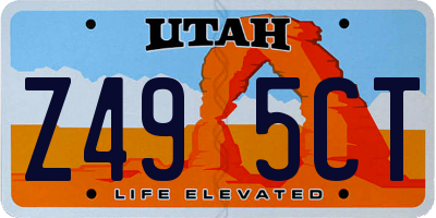 UT license plate Z495CT