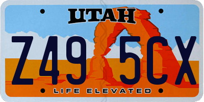 UT license plate Z495CX