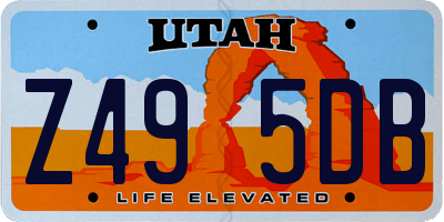 UT license plate Z495DB