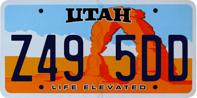 UT license plate Z495DD