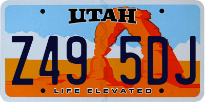 UT license plate Z495DJ