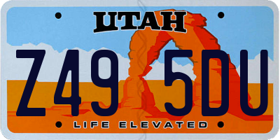 UT license plate Z495DU