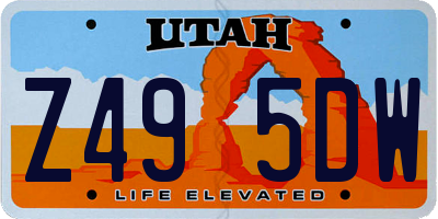 UT license plate Z495DW