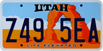UT license plate Z495EA