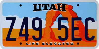 UT license plate Z495EC