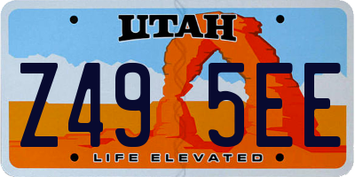 UT license plate Z495EE