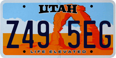 UT license plate Z495EG