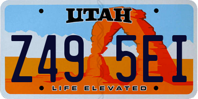 UT license plate Z495EI