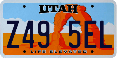 UT license plate Z495EL