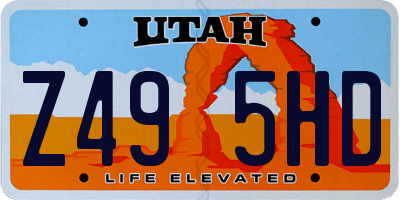 UT license plate Z495HD
