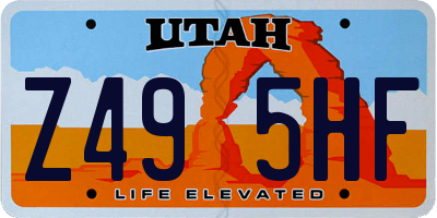 UT license plate Z495HF