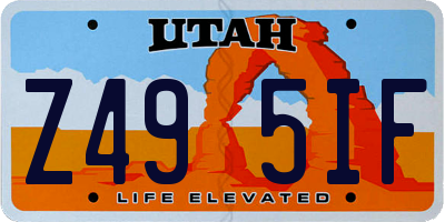 UT license plate Z495IF
