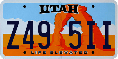 UT license plate Z495II