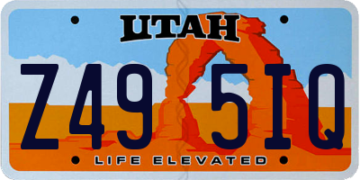 UT license plate Z495IQ