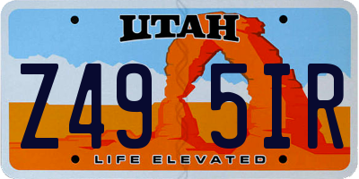 UT license plate Z495IR