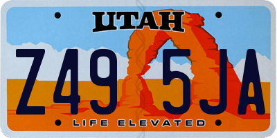 UT license plate Z495JA