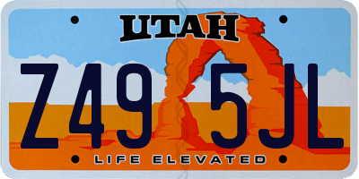 UT license plate Z495JL