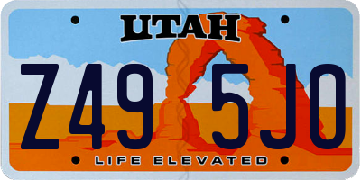 UT license plate Z495JO