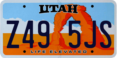 UT license plate Z495JS
