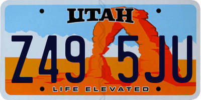 UT license plate Z495JU