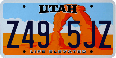 UT license plate Z495JZ