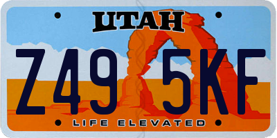 UT license plate Z495KF